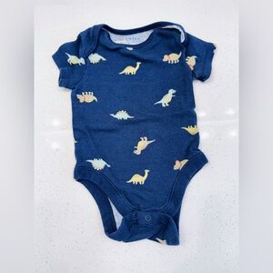 Old Navy Blue Dinosaur Print Kids One Piece Size 3-6 Months Baby Boy